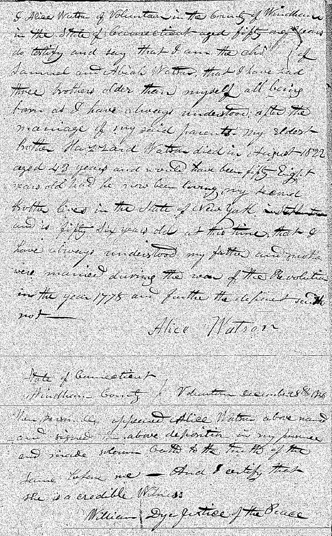 Alice Watson deposition